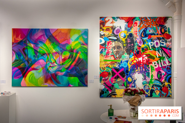 Pop Corn Time, nos photos de l'exposition de toiles et de NFT à la galerie Goldshteyn-Saatort