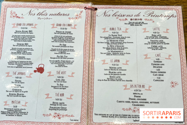 Le brunch du Jardin de Mademoiselle, les photos du menu
