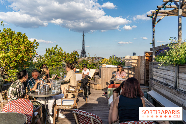 La terrasse en Rooftop du Brach, le bar perché dans un jardin potager