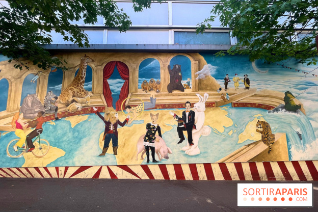 Le Cirque de la Fraternité, fresque de street art à Pigalle