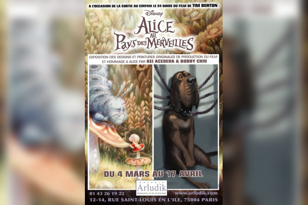 arludik alice au pays des merveilles dessins de production Tim Burton