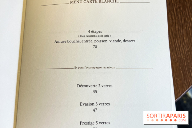 Sphère restaurant Paris 8e - carte - menu