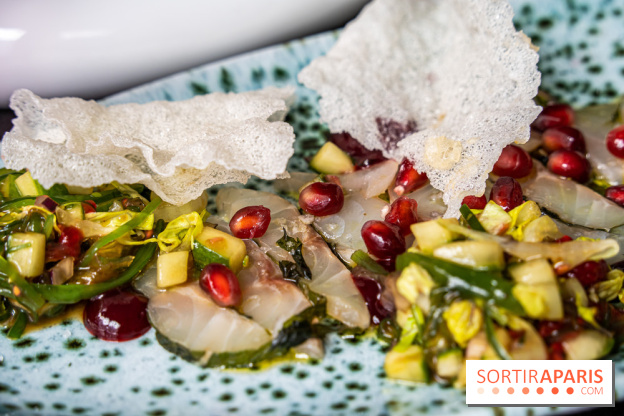 Nessia, le bistrot de chef - Paris 3e - sashimi de bar shiso vert