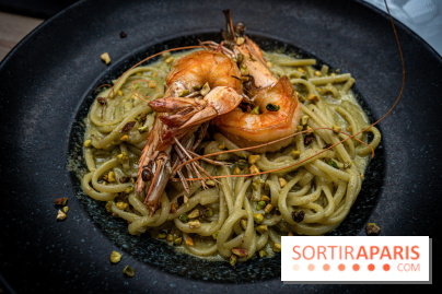 La Vela, le restaurant italien - méditerranéen de Boulogne - pâtes - linguine - la vela - gambas