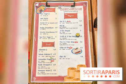 Dimdimsum Paris, le restaurant de vapeurs - menu - carte