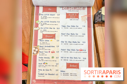 Dimdimsum Paris, le restaurant de vapeurs - menu - carte