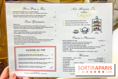 Le Tea Time de Mariage Frère - tea time de Noël - carte - menu
