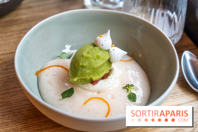 Ambos restaurant Paris - Cristina et Pierre Chomet - agrumes - sorbet basilic - poivre de timut