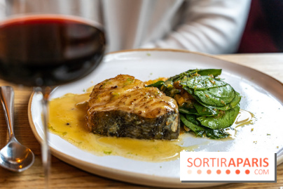 Ambos restaurant Paris - Cristina et Pierre Chomet- cabillaud de ligne - butternut - épinards