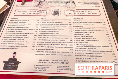 Petit Bouillon Versailles - restaurant près du Château de Versailles - menu - carte