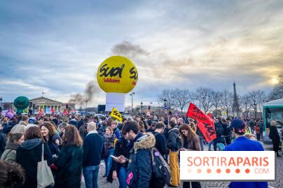 Manifestation Paris - Visuels - Réforme des retraites place Concorde