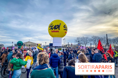 Manifestation Paris - Visuels - Réforme des retraites place Concorde