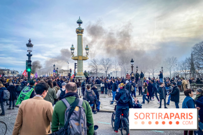 Manifestation Paris - Visuels - Réforme des retraites place Concorde