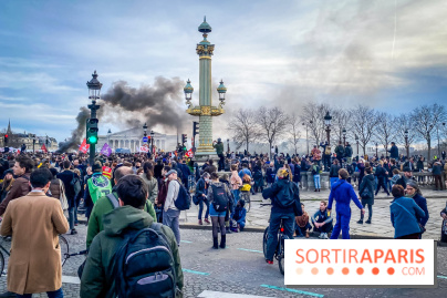 Manifestation Paris - Visuels - Réforme des retraites place Concorde