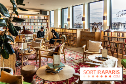 Bar Perché, café littéraire - terrasse du Printemps Haussmann  -  A7C6630 HDR
