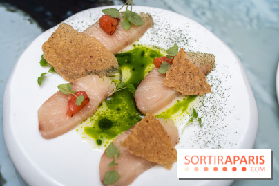 Rivages restaurant du Scribe par Martin Simolka -  sériole ikejime - mojito mélisse