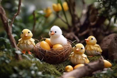 Visuels chasse aux oeufs de Pâques  - Chasse aux oeufs de Pâques poussins (2)