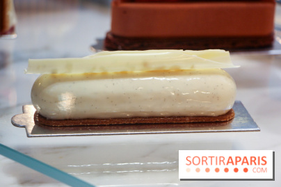 Butterfly Pâtisserie de Matthieu Carlin à l'Hôtel de Crillon - Finger Vanille Pop corn et cœur de Caramel