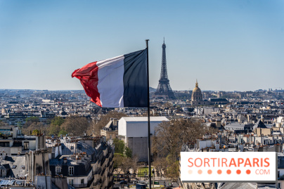 Le panorama du Panthéon - l'une des plus belles vues de Paris à 360° - vue paris - Tour Eiffel - drapeau