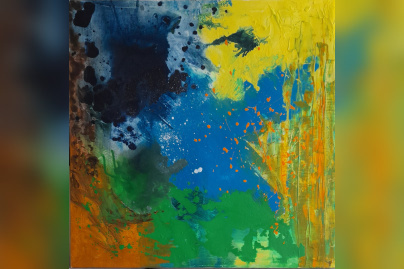 Jacqueline Poitevin vous invite dans son univers à travers  - Voyage interplanétaire 100x100 2022