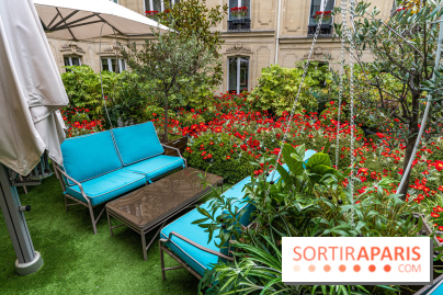 La terrasse cachée du Joy à l'Hôtel Fouquet's 2023 : le jardin de coquelicots -  A7C2761