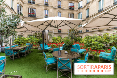 La terrasse cachée du Joy à l'Hôtel Fouquet's 2023 : le jardin de coquelicots -  A7C2751
