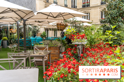 La terrasse cachée du Joy à l'Hôtel Fouquet's 2023 : le jardin de coquelicots -  A7C2735