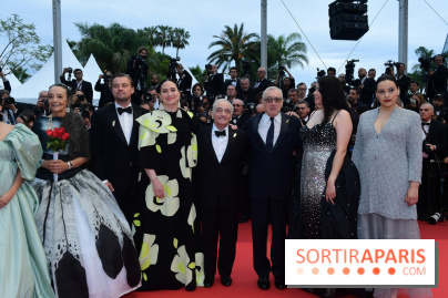 ©Rachid Bellak -  Tantoo Cardinal, Leonardo DiCaprio, Lily Gladstone, Martin Scorsese, Robert De Niro, Cara Jade Myers et Janae Collins