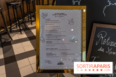 Label Broche restaurant - David Gallienne - Table du Gourmet - Galeries Lafayettes - Top Chef -  menu
