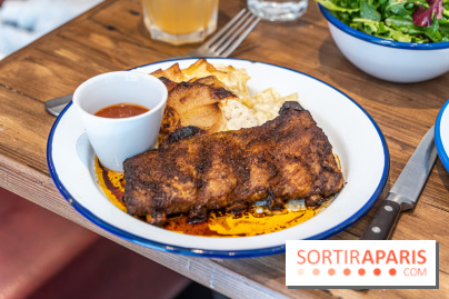 Label Broche restaurant - David Gallienne - Table du Gourmet - Galeries Lafayettes - Top Chef -  travers de porc