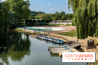 L'Isle-Adam, l'un des plus beaux village d'Ile-de-France -  La plage - pédalos - barque
