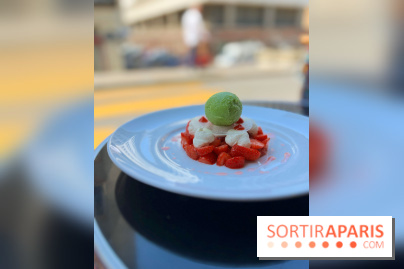 Le Louis Vins - Dessert fraise glace persil