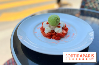 Le Louis Vins - Dessert fraise glace persil