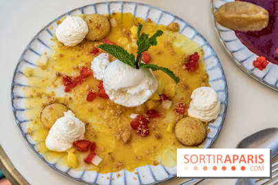 Le Nid, le restaurant-terrasse sur berge à l'Isle-Adam -  carpaccio d'ananas