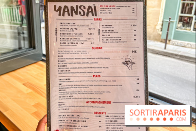 Yansai, restaurant de street Food asiatique rue Gravilliers - Paris 3e - carte - menu
