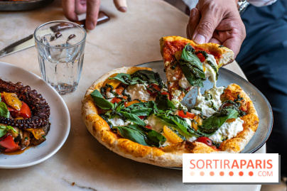 Pomelo bistrot méditerranéen Paris 2 -  pizzeta burrata