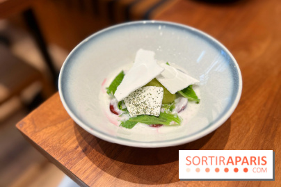 Oktobre - Dessert coco, sorbet herbes, shiso