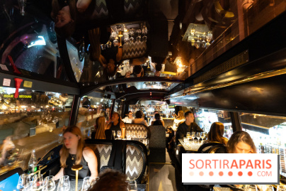 Bus Saint Germain 1920 - dîner dans un bus en traversant Paris