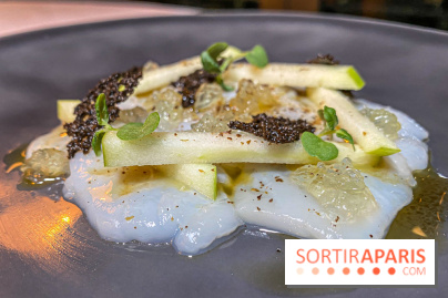 Résidence Culinaire 2023 La Big Bertha la Nouvelle Seine carpaccio de saint jacques