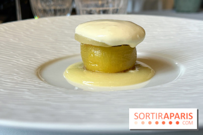 Menu chasse Le Gabriel, La Réserve - Dessert kiwi, noisette, Chartreuse