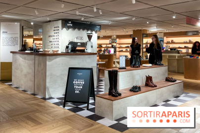 Café Jonak et collections chaussures marrons - Galeries Lafayette Haussmann