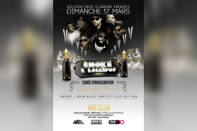  Ce dim. 17/03 @ MIX CLUB, inauguration de la nouvelle marque de champagne “PHARAON” by Gildas ICOUNGOUD