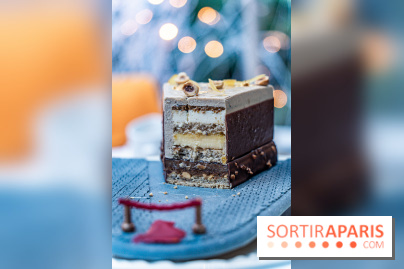 La bûche de Noël de l’Hôtel Barrière Le Fouquet’s Paris 2023