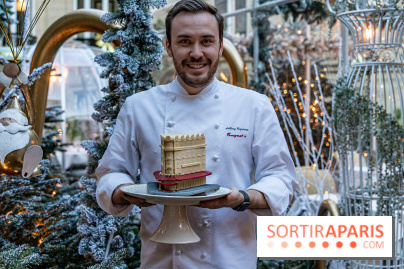 La bûche de Noël de l’Hôtel Barrière Le Fouquet’s Paris 2023 -  Anthony Coquereau