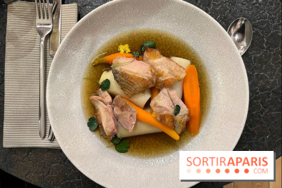 Ma Dame, le restaurant de l'hôtel Marignan Champs-Elysées - Pot-au-feu de pintade poireaux