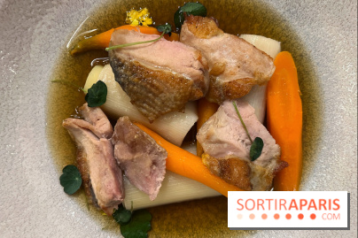 Ma Dame, le restaurant de l'hôtel Marignan Champs-Elysées - Pot-au-feu de pintade poireaux