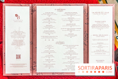 La Bauhinia par Quentin Testart au Shangri La Paris - menu