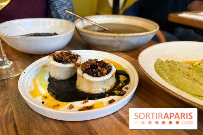 Pagaille - Encornets farcis, riz noir