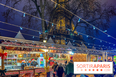 Marché de Noël 2023 au pied de la tour Eiffel - Quai Jacques Chirac