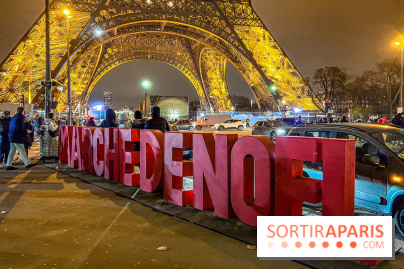 Marché de Noël 2023 au pied de la tour Eiffel - Quai Jacques Chirac